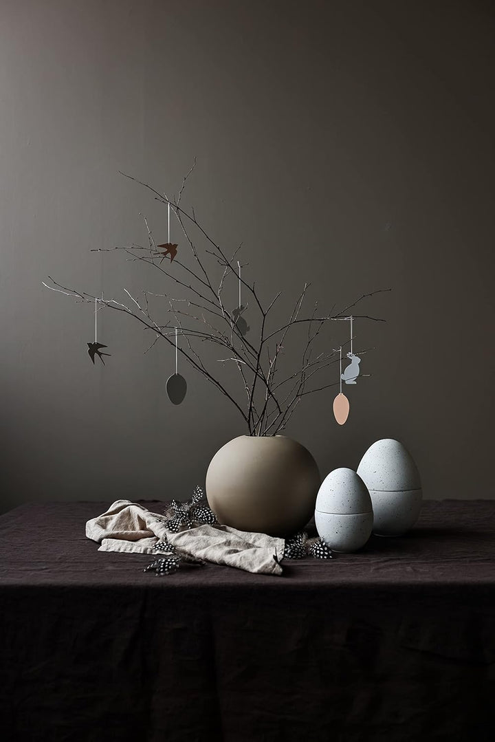 Cooee Design Bonbonniere aus Keramik in der Farbe White-Shell Handgefertigt, Masse: 10cm x 10cm x 18