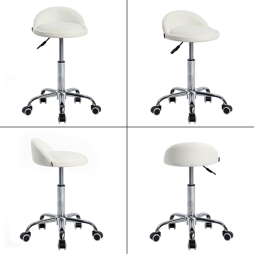 Mingone Bürohocker mit Rollen Sattelhocker mit Niedrige Rückenlehne Ergonomische Arbeitsstuhl Kosmet