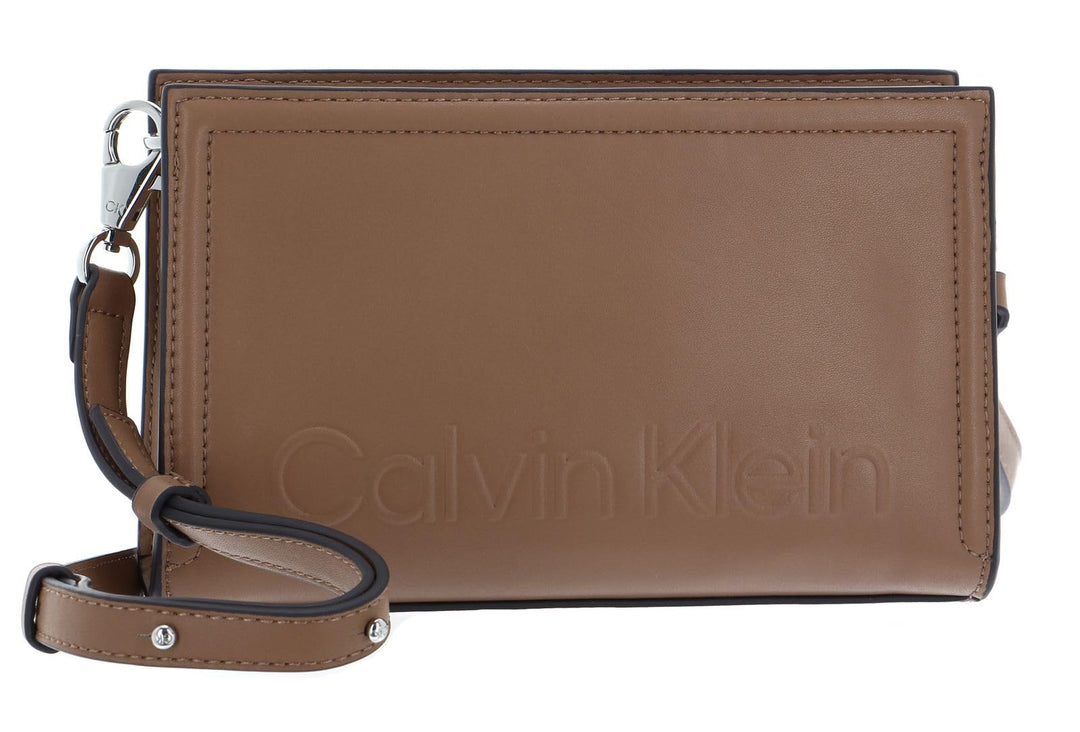 Calvin Klein Minimal Hardware Crossbody Bag Safari Canvas