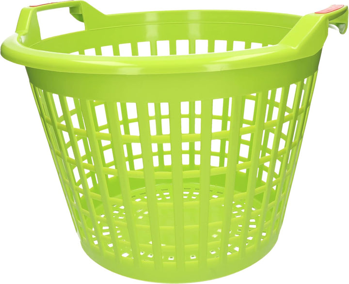 KOTARBAU® Gartenkorb 35L Hellgrün Kunststoff mit weichen Griffen für Gartenarbeiten Hellgrün 35L, He
