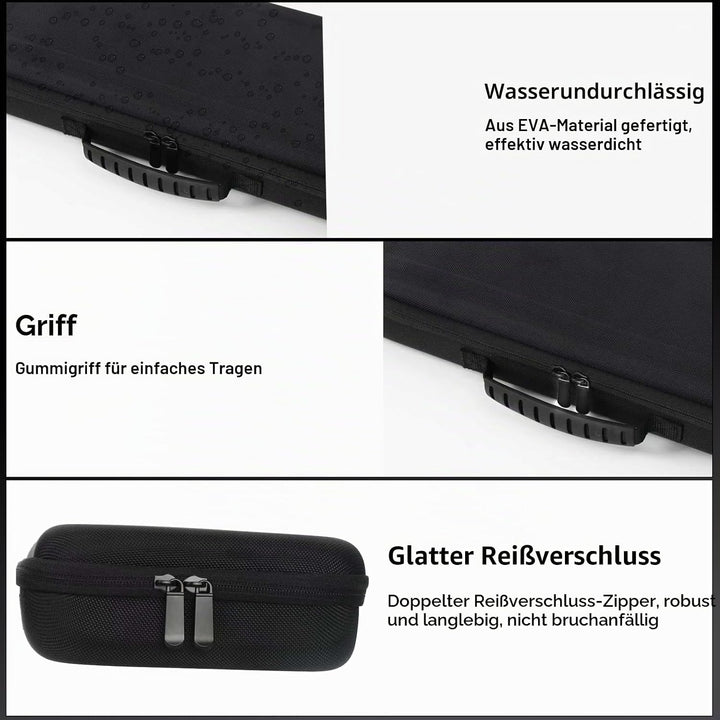 Hartschalen-Reisetasche für Dyson Airstraight HT01 Haarglätter und Netzteil wasserdichte, stossfeste
