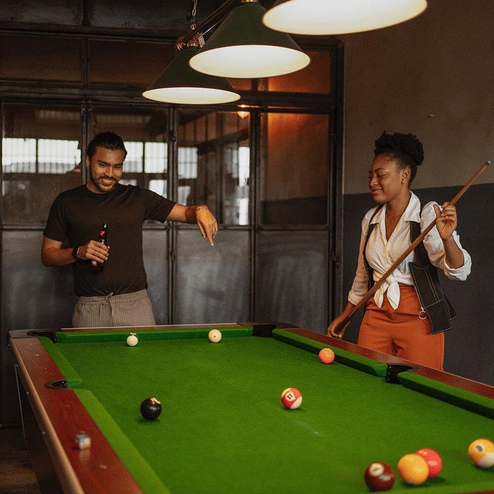 1set 9ft Billard Pool Tischdecke Kissen Streifen Snooker Tuch Filz Premium Billardtisch Abdeckung Sn