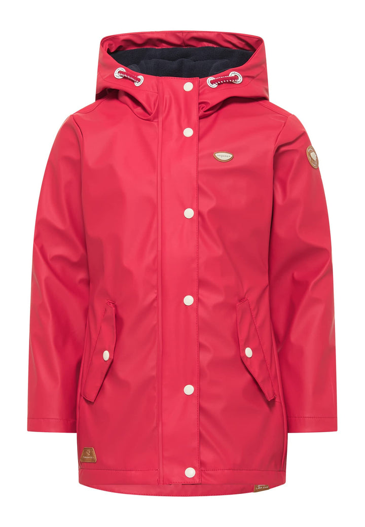 Ragwear Marjanka Mädchen Jacke Regenjacke Übergangsjacke Kinder Regenmantel Mantel Coat 128 Rot, 128