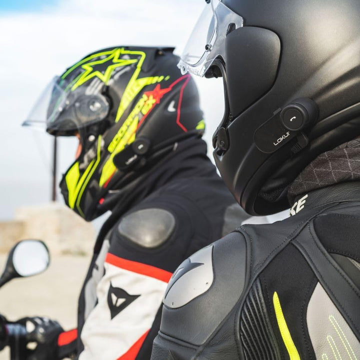 LOKUI K30 Intercom Gegensprechanlage, Doppelset für Motorradhelme, 800m Reichweite, Radio, Farbe: sc