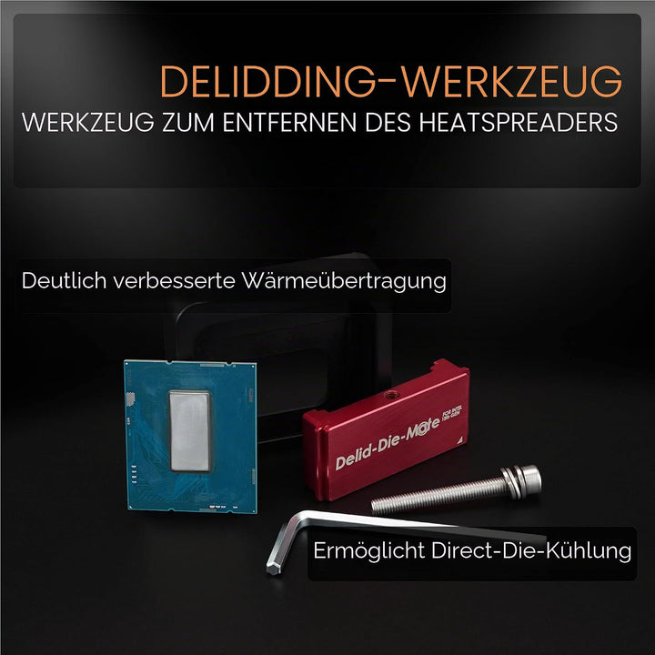 Thermal Grizzly - Delid-Die-Mate - Intel 13th Gen CPU Delid-Tool - Werkzeug zum Entfernen des Prozes