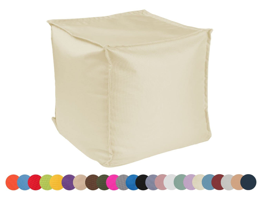 chilly pilley Sitzsack Sitzhocker mit EPS-Perlen Füllung 40x40x40cm Fusshocker Sitz-Pouf für Kinder