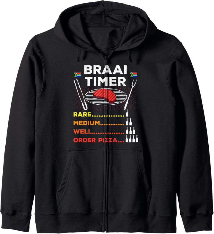 Braai Timer African BBQ Lustige Familie Südafrika Flagge Kapuzenjacke