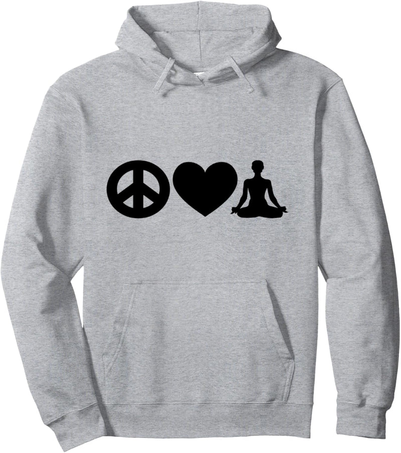 Frieden Liebe Meditation Yoga Namaste Om Pullover Hoodie