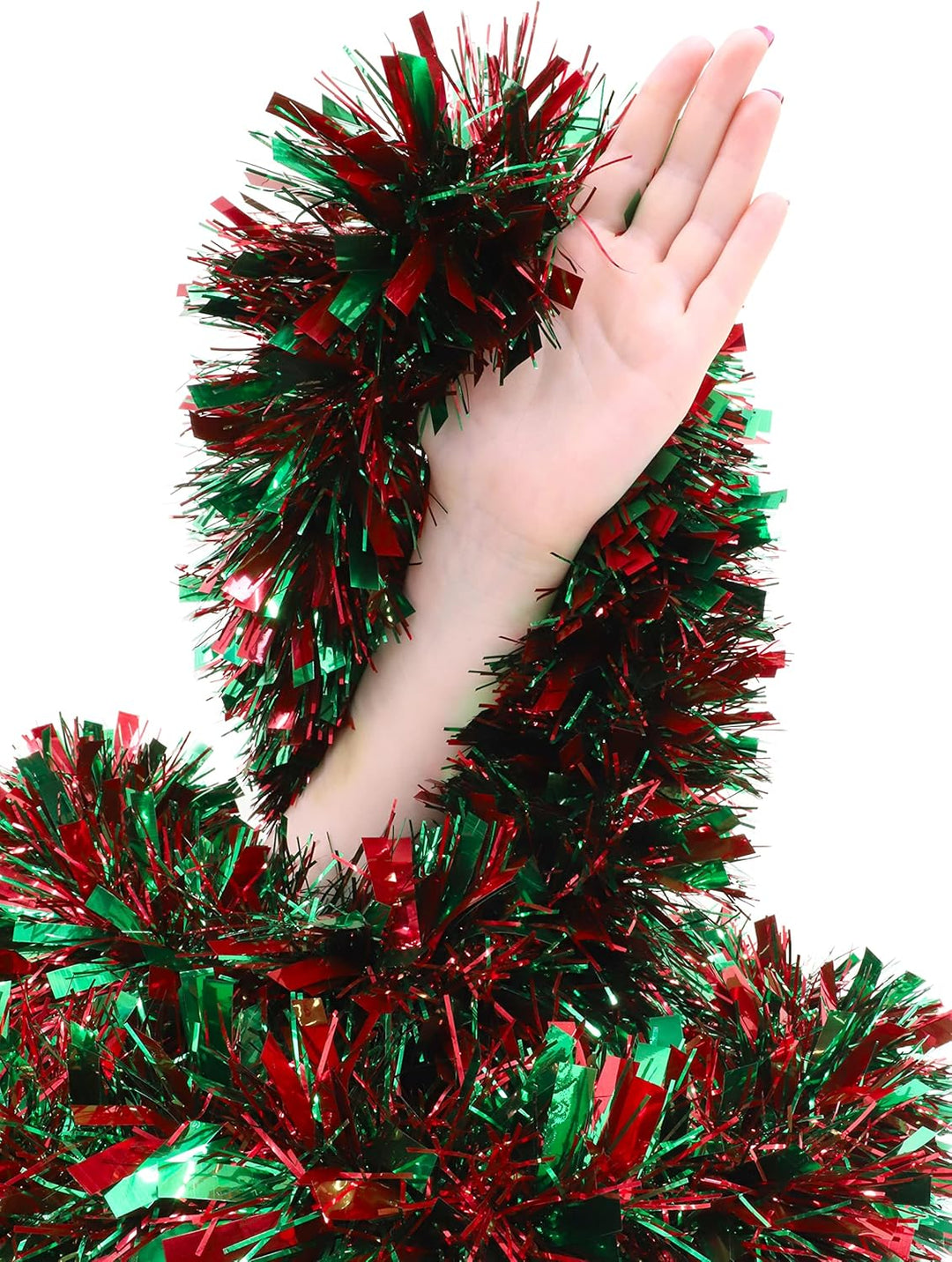 Christmas Concepts® 3m / 9.8ft Klobig/Feines Weihnachtslametta - Weihnachtsdekoration - Hochwertige