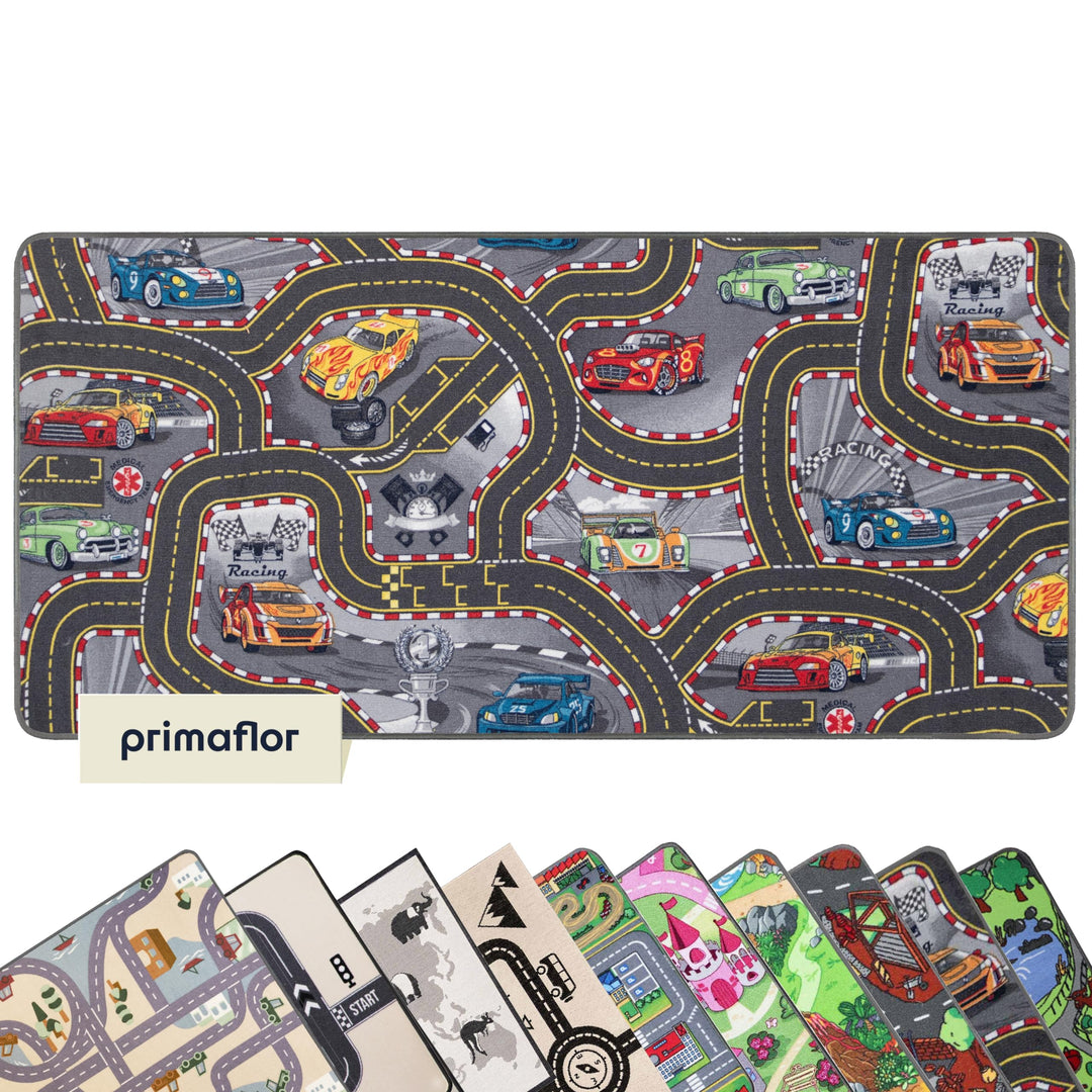 Primaflor Spielteppich mit Cars-Design - Spielteppich für Kinder 140 x 200 cm - pflegeleichter Kinde