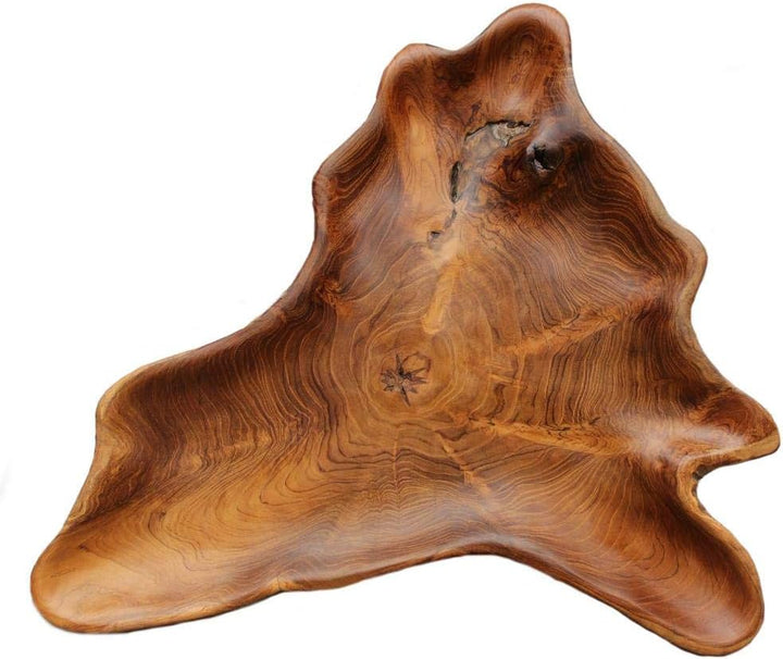 Windalf Grosse Holz Servierplatte LIZA 43 cm Buffetplatte Holzschale Serviertablett Brotplatte Handa