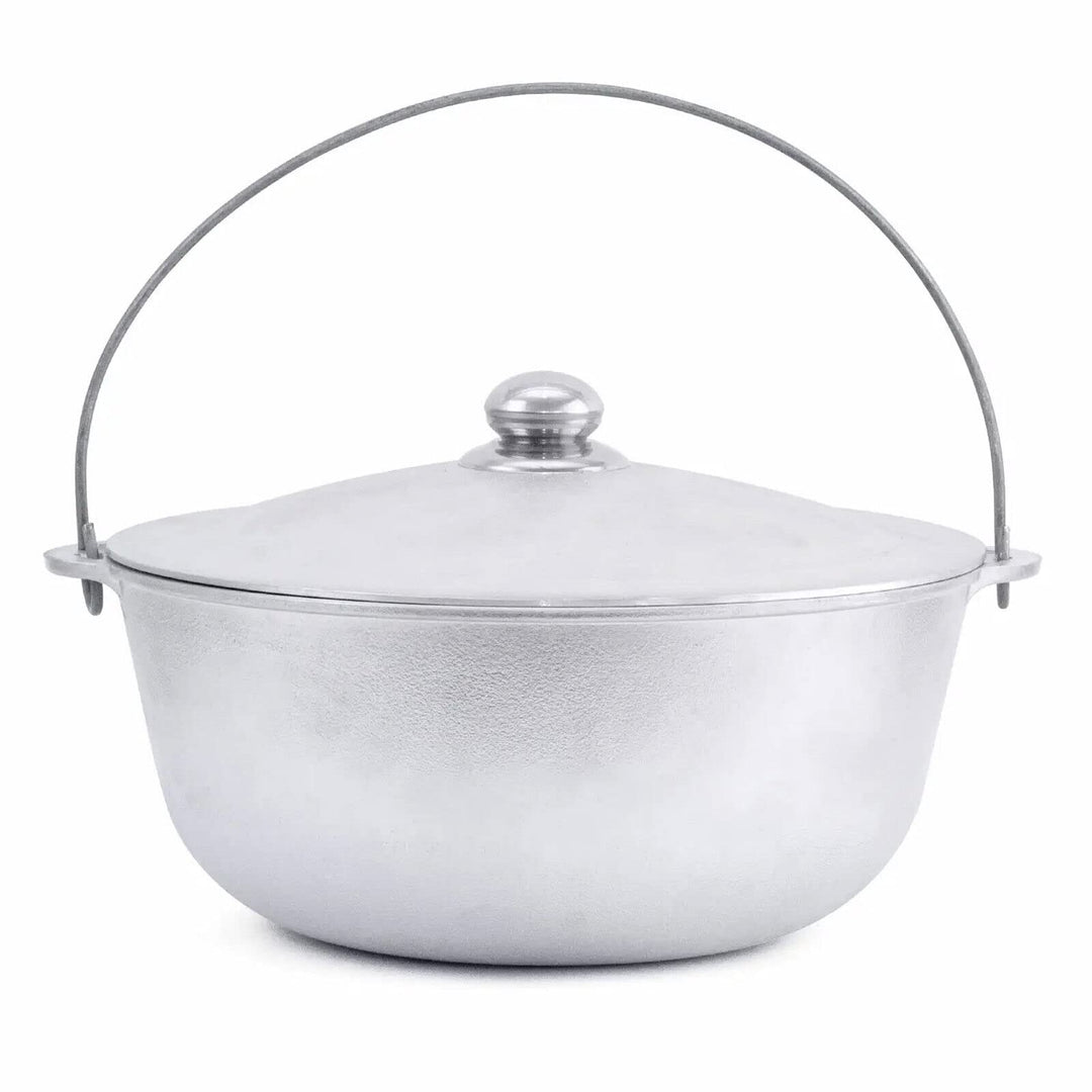 Schwenktopf Kazan 4 L Aluminium mit Bügel und Deckel Campingtopf Gulaschkessel Aluguss Tatarskij Kas