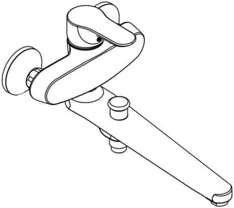 Kludi 324910575 Objekta Spezial Wannenfüll- und Brause-Einhandmischer, chrom