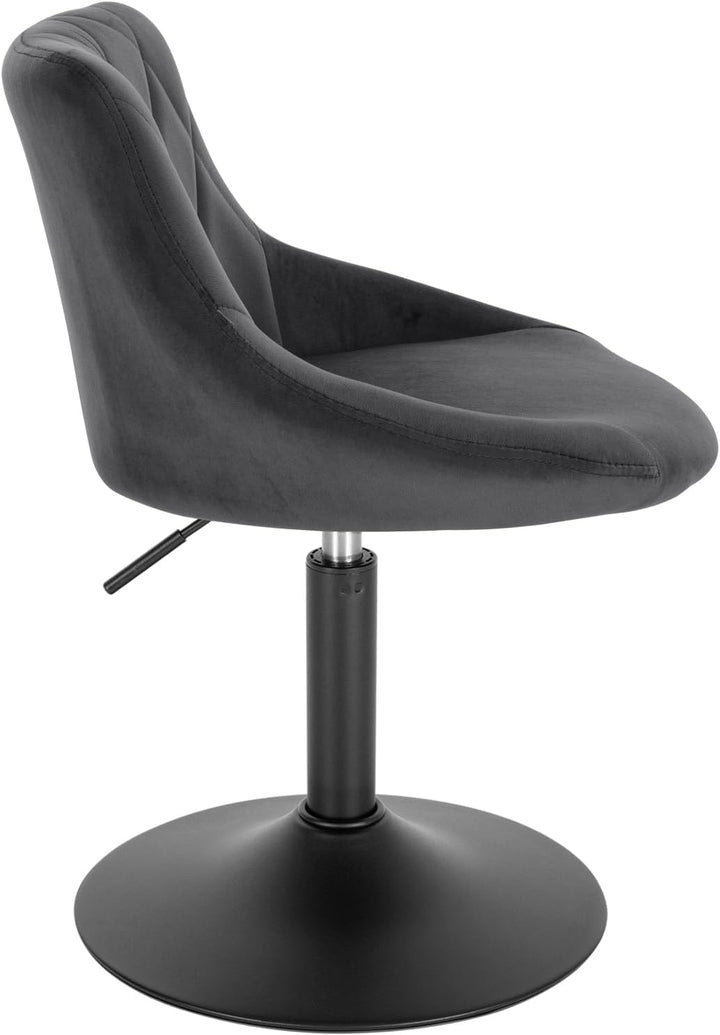 WOLTU Schminktisch Stuhl Hocker, Bequemer Schminkstuhl aus Samt mit Lehne, Höhenverstellbar, 360° Dr