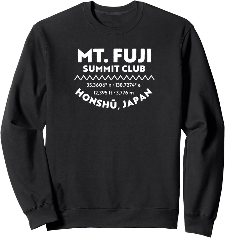 Summit Club Lat Long Elevation - Mt. Fuji Sweatshirt