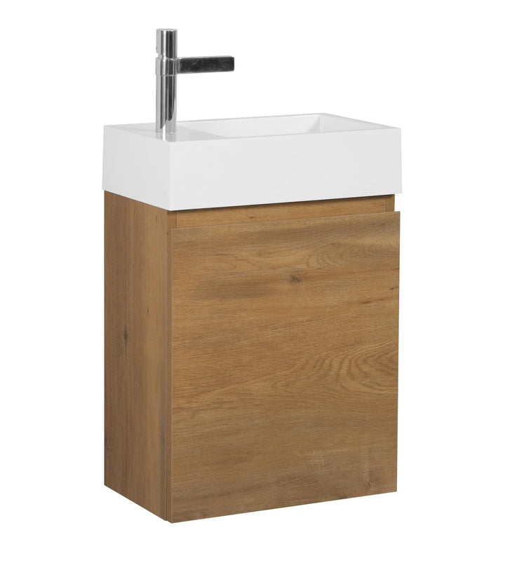 WC Badmöbel Angela 40x22 cm Eiche - Schrank Waschbecken Badezimmer Toilette Eiche 40cm, Eiche 40cm