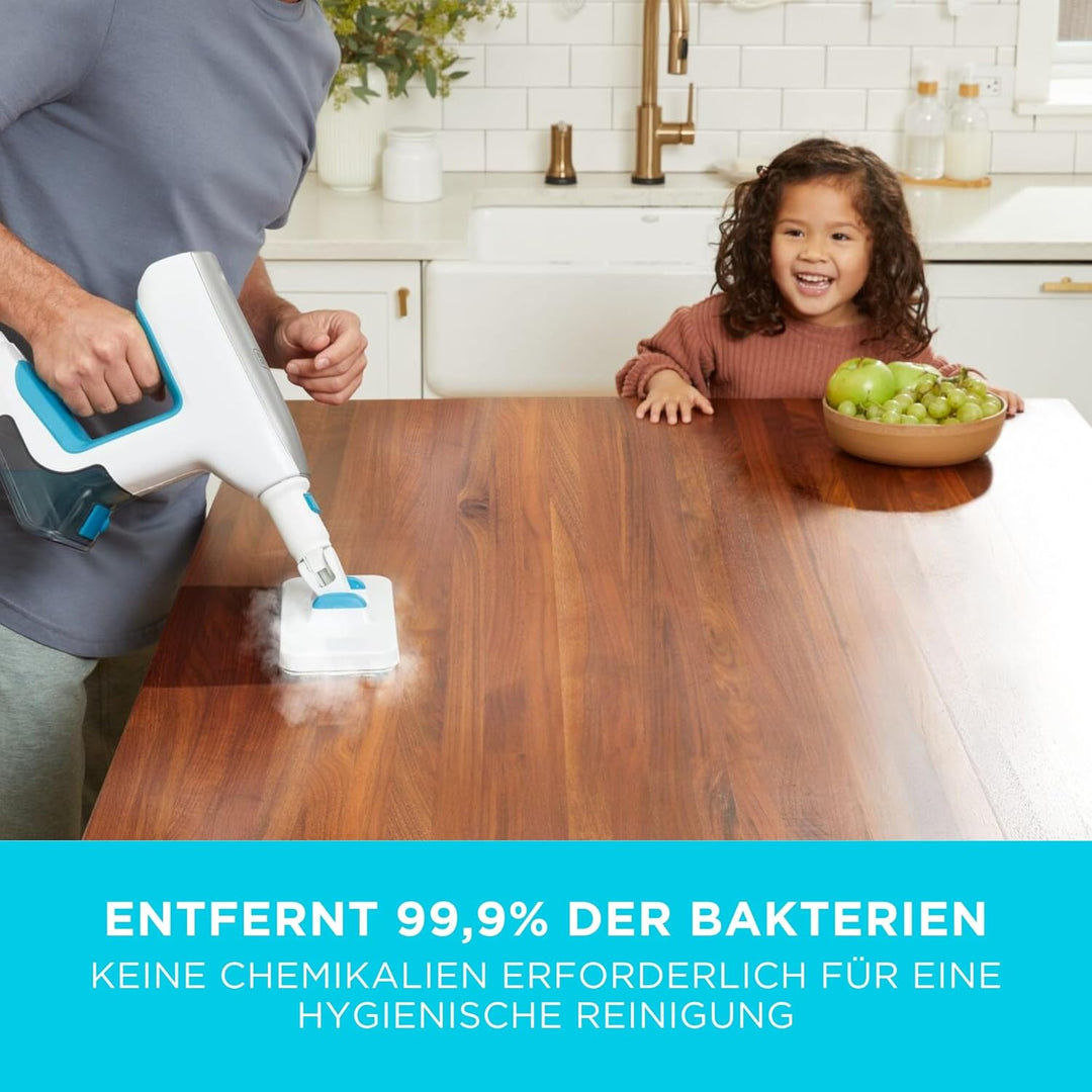 BLACK+DECKER 2000W Druck-Dampfreiniger Steam Ultra (mit 4 bar Dampfdruck, beseitigt 99% aller Hausha