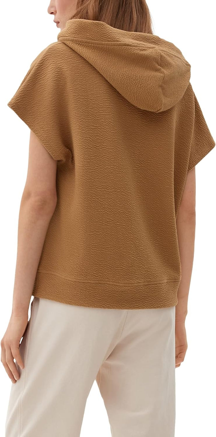 s.Oliver Damen Sweatshirt Kurzarm, Braun
