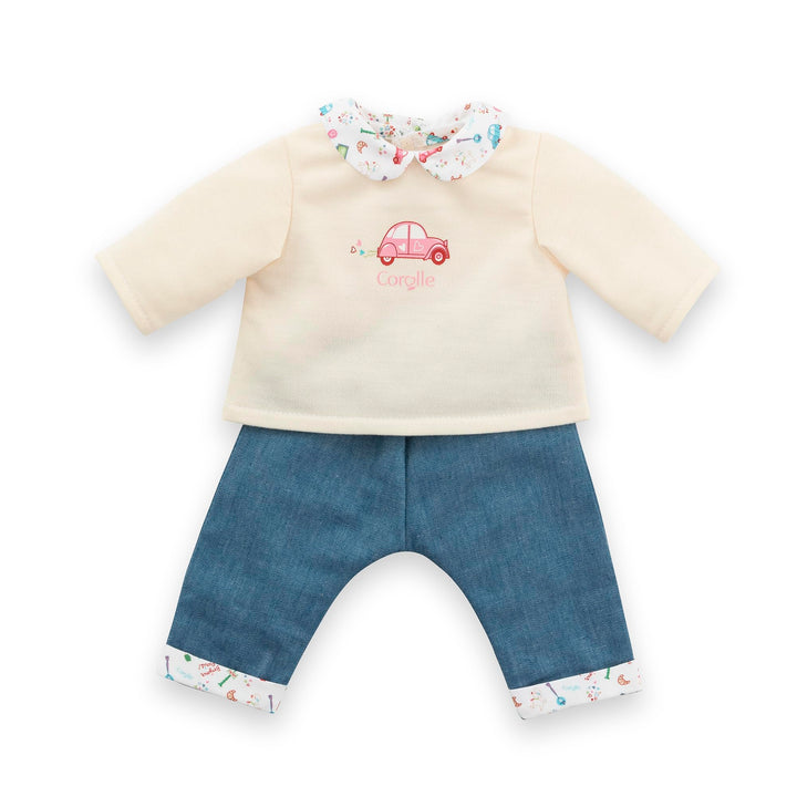 Corolle Mon Premier Poupon Hose und Top, Paris, für alle 30 cm Babypuppen, ab 18 Monaten