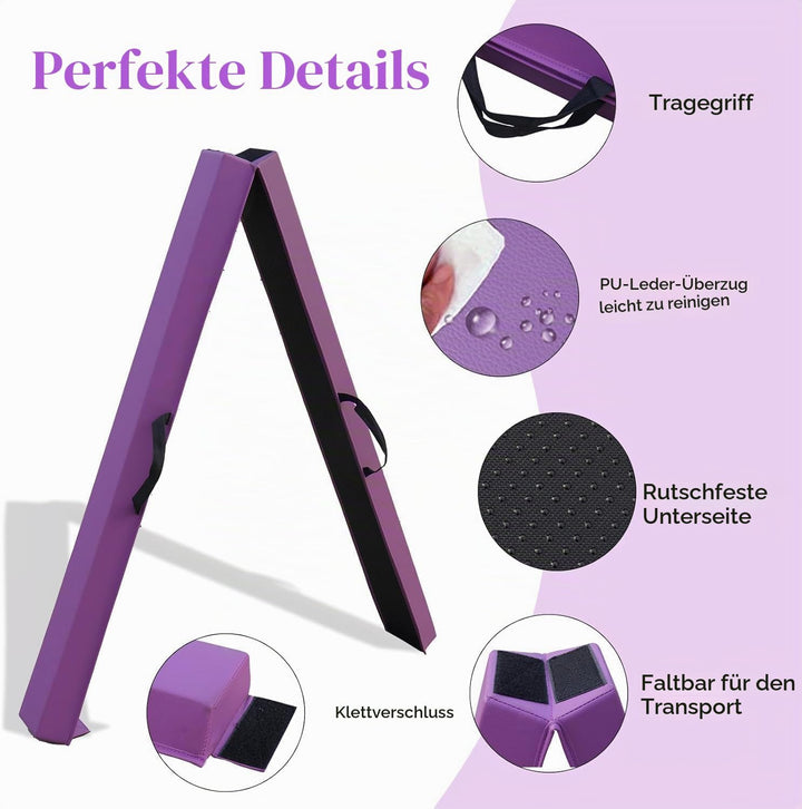 schwebebalken Kinder Schwebebalken klappbar Balken Gymnastik 240/270/300cm PU Leder schwebebalken fü