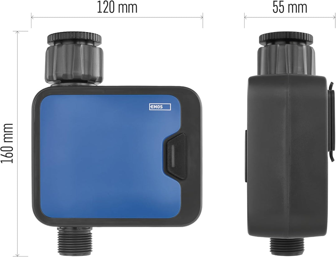 EMOS - smarte Bewässerungsuhr mit 1 Ausgang mit App, Bluetooth - ZigBee-Hub erforderlich - Batterieb