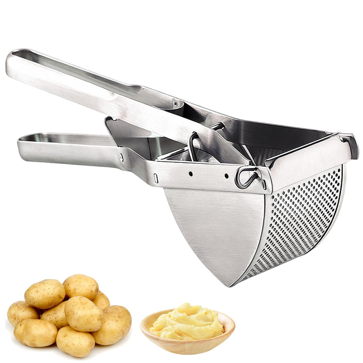 HhBdy Kartoffelpresse, Kartoffelstampfer Edelstahl Kartoffelquetsche Ergonomisch Stampfer Küche Mult