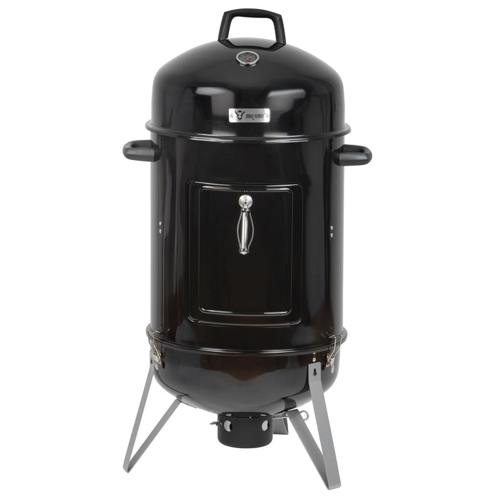 BBQ-Toro Räuchertonne Oak Ø 47 cm | Grilltonne, Räucherofen Holz, Smokertonne, 4in1 Grillfass, Räuch