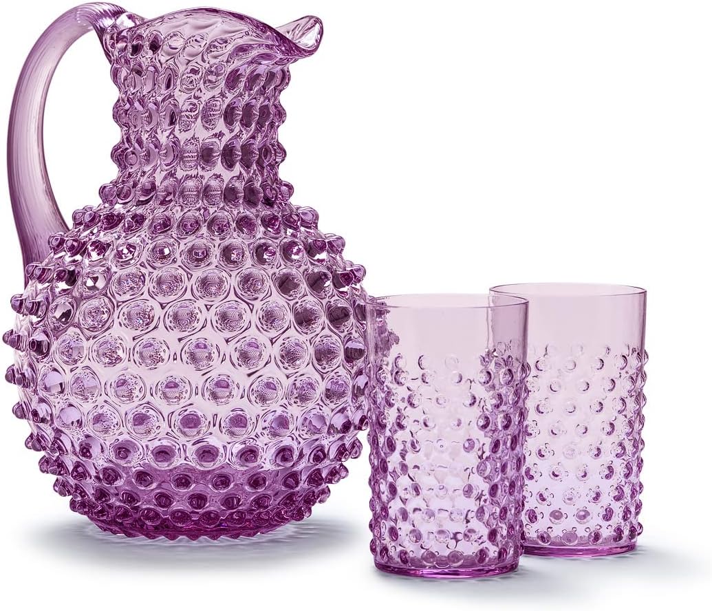 In Flore, Caroline sprudelnde Karaffe aus Kristallglas, 2 l, lila