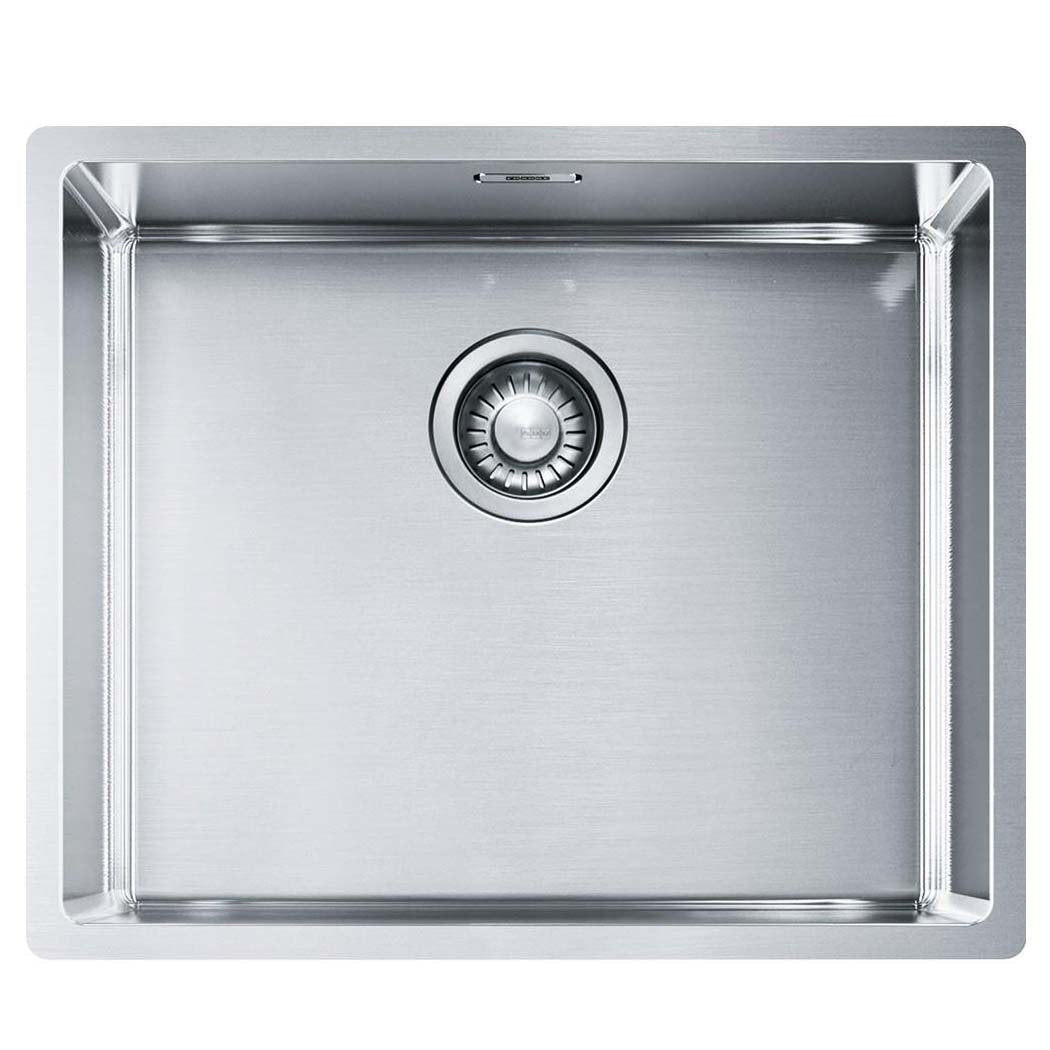 Franke Box Küchenspüle BXX 210/110-50 Edelstahl Seidenglanz Überlaufloch versteckt, Grey
