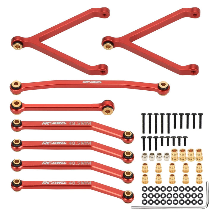 RCWAD FMS Fcx24 Achsanbindung Satz, Servo-Spurstange aus Volllegierung, mit Messing-Gelenkkugel, Y-L