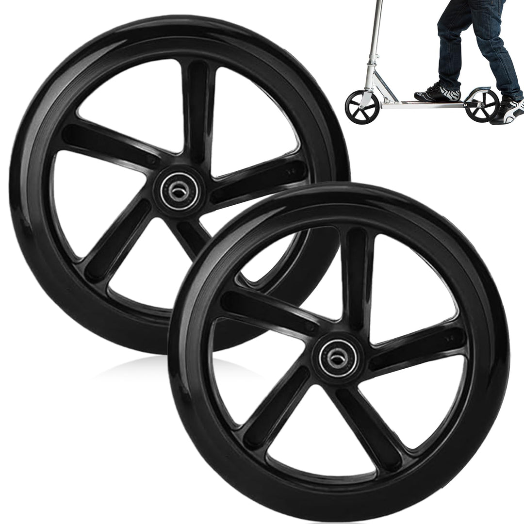 200mm Scooter Rollen 2 Stück, Scooter Ersatzräder mit ABEC-9 Kugellager, City und Stunt ScooterRolle