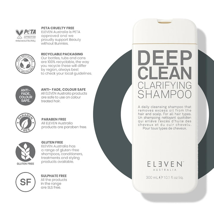 ELEVEN AUSTRALIA Deep Clean Clarifying Shampoo | Für eine gründliche Reinigung, während das Haar und