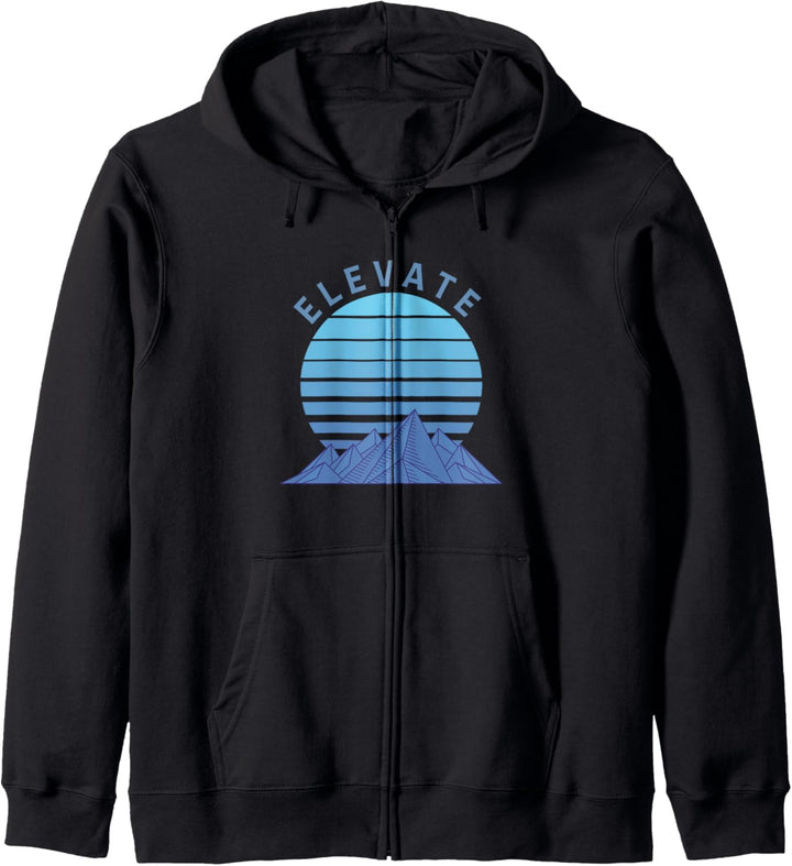 Elevate Blau Kapuzenjacke