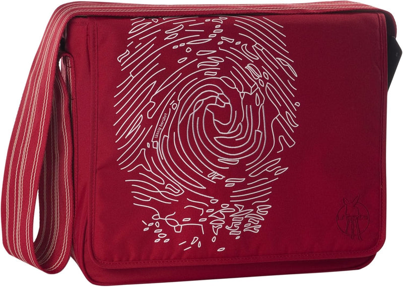 LÄSSIG Lässig Wickeltasche Casual Messenger Bag Fingerprint, Flaming, Fingerprint, Flaming