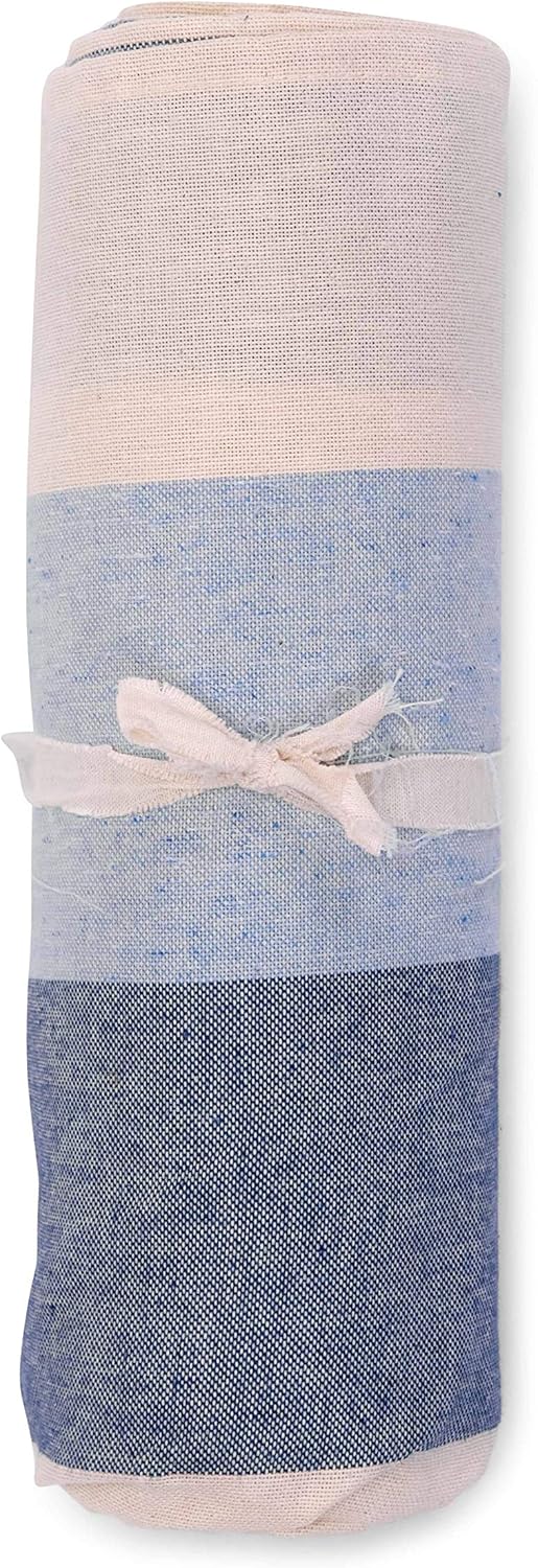 HomeLife - Überwurf für Sofa, gestreift, 260 x 280 cm, Mehrzweck-Überwurf aus Baumwolle, Granfoulard
