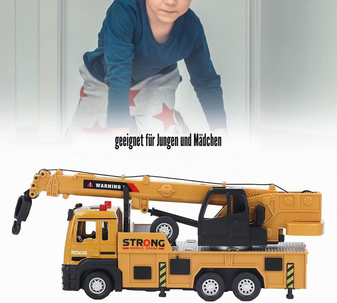 Drfeify Kinderarm-Kran-LKW-Spielzeug, Langlebige Legierung, Mikro-Kran-LKW, Pädagogisches Modell, Sp