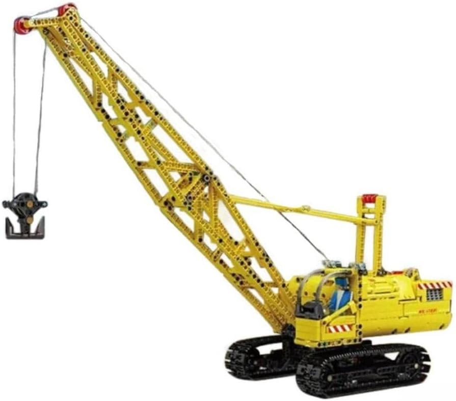Mould King 17001 Kran Modell Spielzeug, 1205 Teile Ferngesteuertes Raupenkran Bausatz mit 5 Motor, F