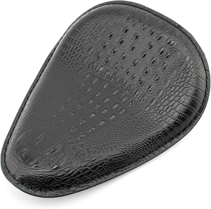 BREDUXSER Motorrad Bobber Sitz, Krokodil Leder Motorrad Solo Sitz für Sportster XL1200 883 48 Dyna S
