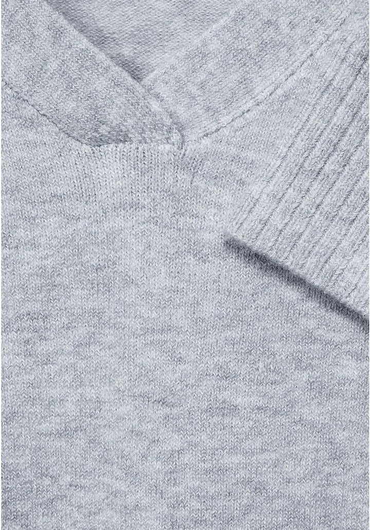 Street One Damen Strickpullover 34 Chain Grey Melange, 34 Chain Grey Melange