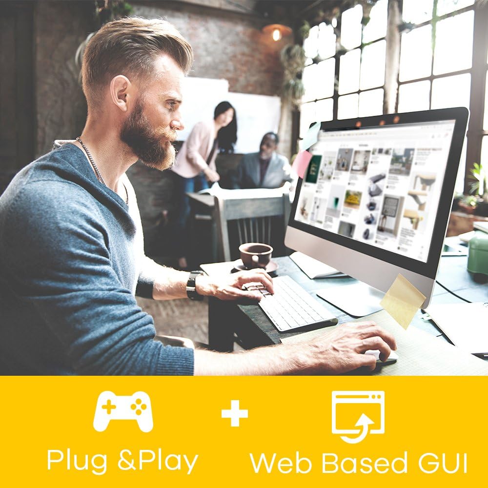Zyxel 8-Port Gigabit Web / Smart Managed PoE+ Switch mit einem Budget von 60 Watt, Lifetime Garantie