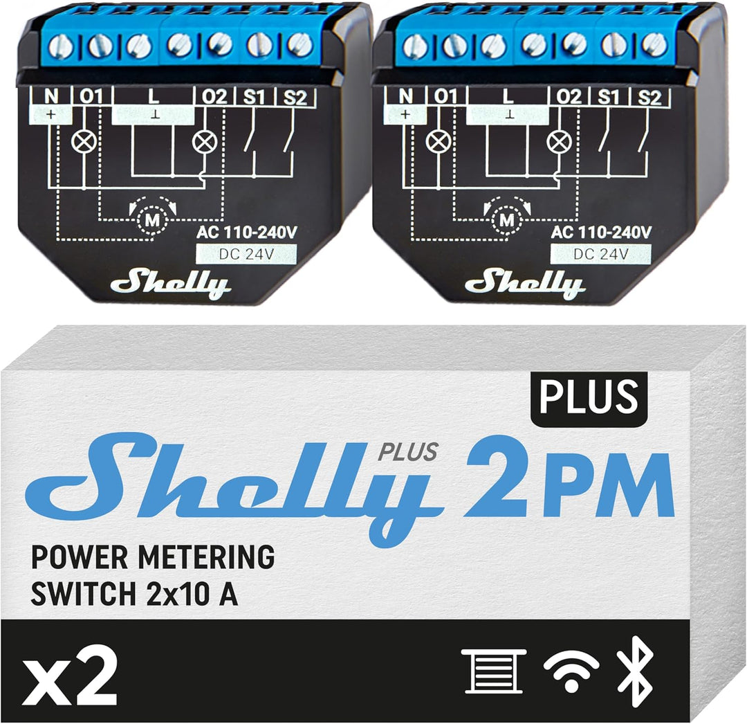Shelly Plus 2 PM 2er Pack