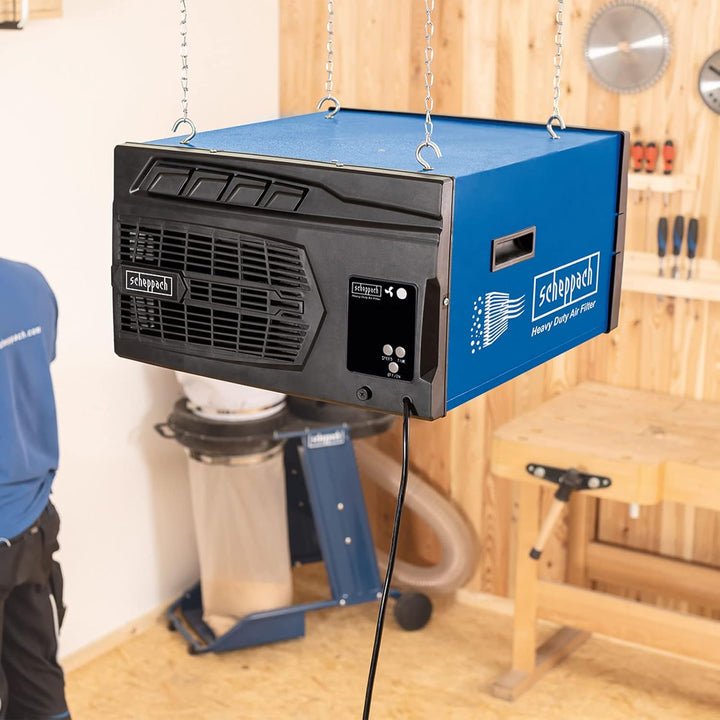 Scheppach Luftreiniger HDA-14 | 740 m³/h Luftfilterleistung | für Werkstätten bis 400m² | 3 Stufen F