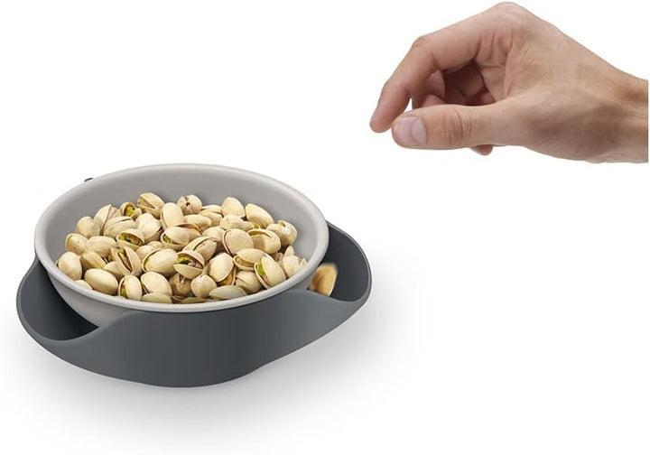 Joseph Joseph Double-Dish Servierschale für Oliven, Nüsse, perfekt für Aperitifs, Grey, Pistazie