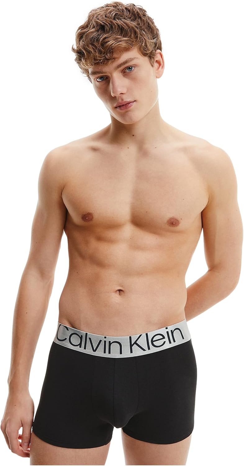 Calvin Klein Herren Trunk 3pk 000nb3130a Trunk (1er Pack) L Schwarz (Black)