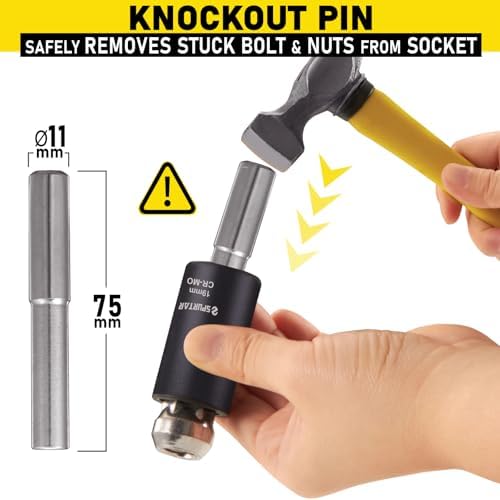 Spurtar 5 Stück Steckschlüsselsatz, Special Schraubenausdreher Werkzeug zum Entfernen von Schraubenm