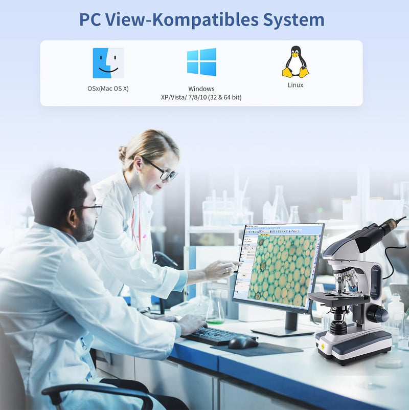 SWIFT EC5R Mikroskop Digital Okular Elektronisches Okular Biologisches Mikroskop Kompatibel, 5 Megap