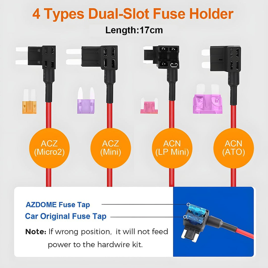 CGEAMDY Dashcam Ladegerät Netzkabel, Dash Cam Hardwire Kit, Mini USB Hard Wire Kit, Mit Niederspannu