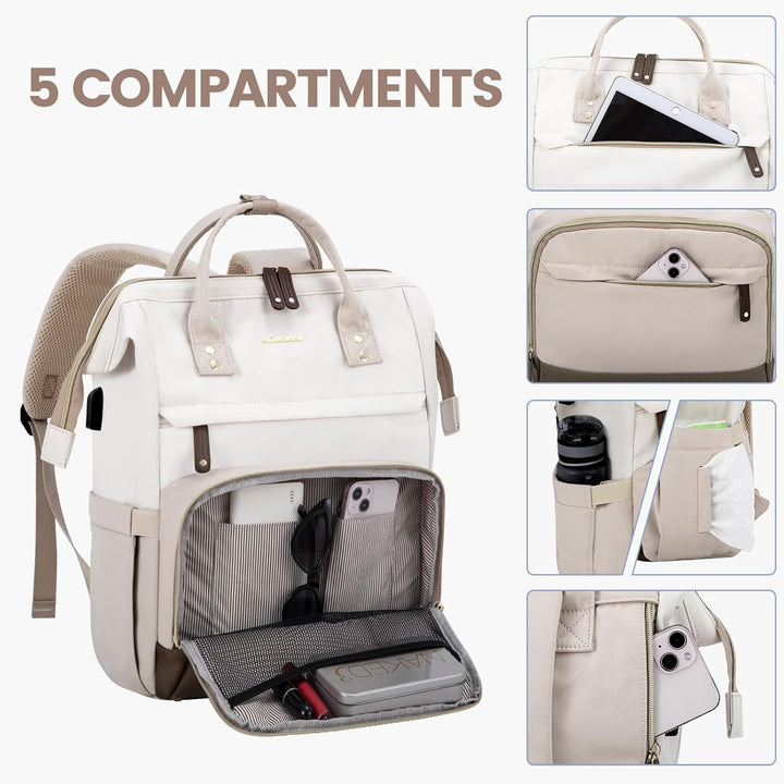 LOVEVOOK Rucksack Damen Laptop Rucksäcke mit Laptopfach 15.6 Zoll Schulrucksack Mädchen Teenager Sch