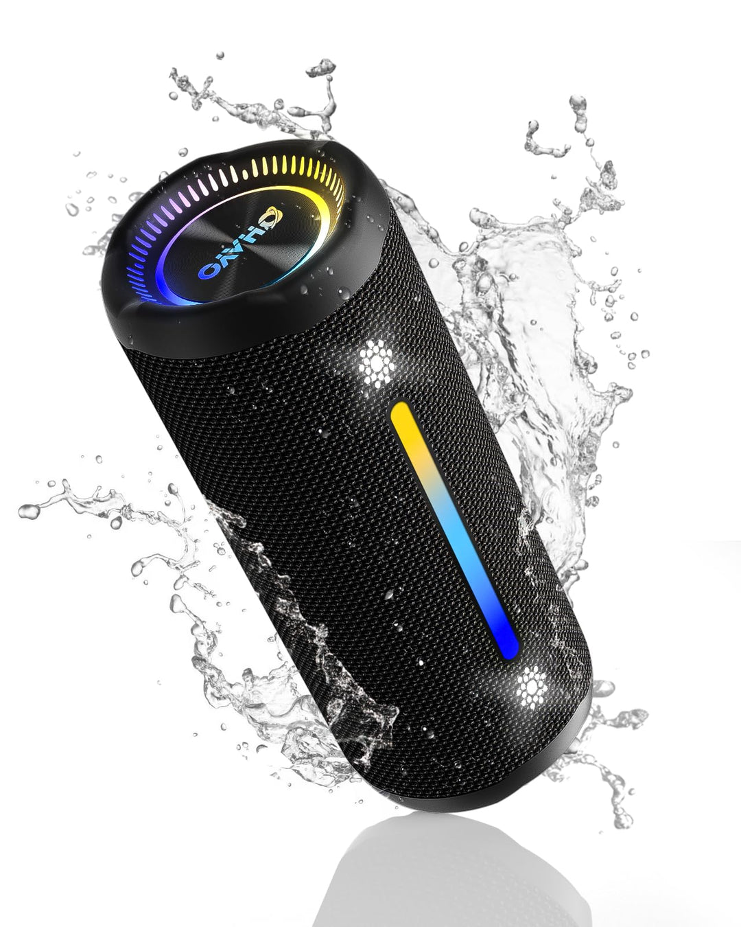 OHAYO HiFi Bluetooth Lautsprecher mit LED Licht, 35W Dualen Treibern Bluetooth Box, Tragbare Musikbo
