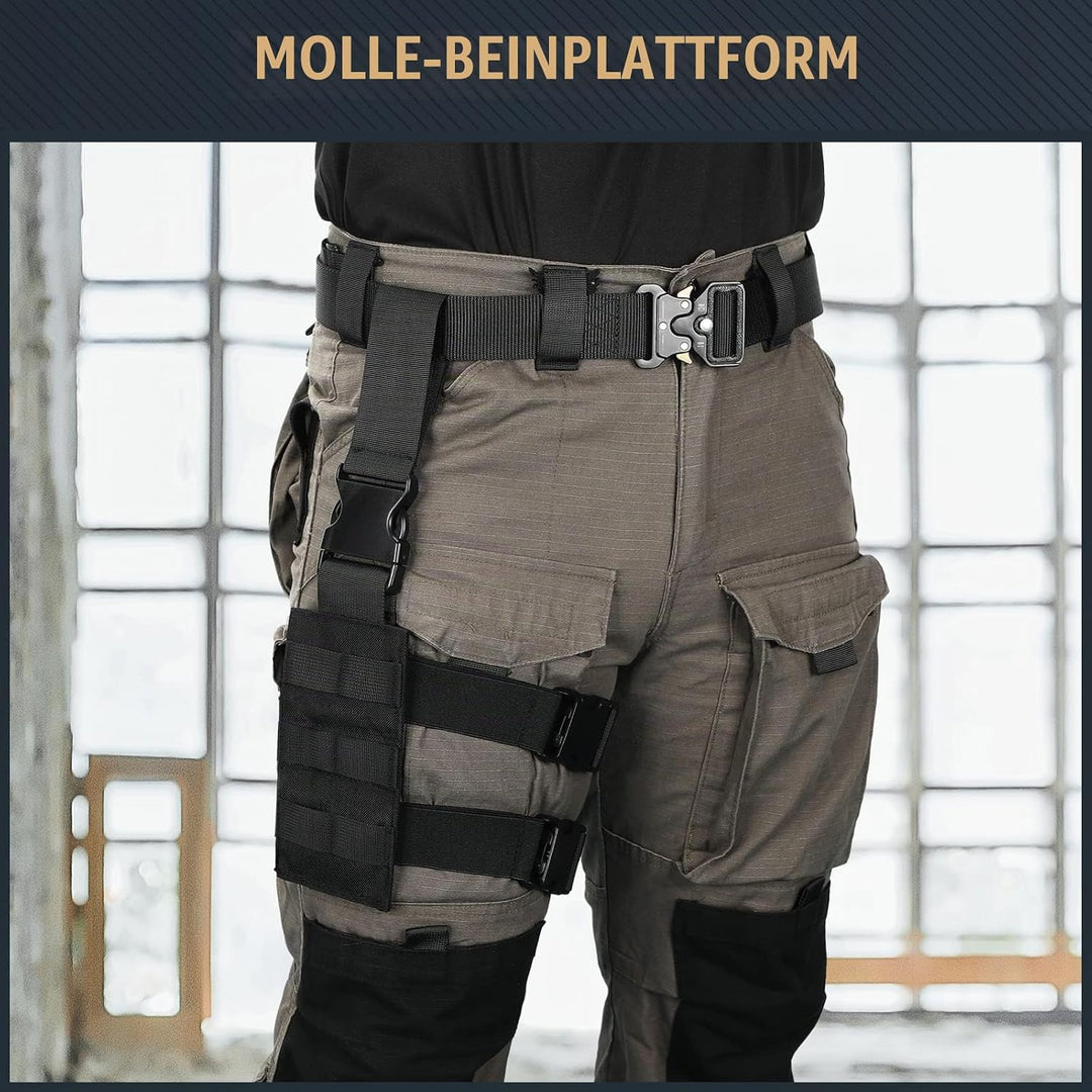 Huntvp Militär Beintasche Motorrad Taktische Oberschenkeltasche MOLLE Hüfttasche Herren Tactical Leg